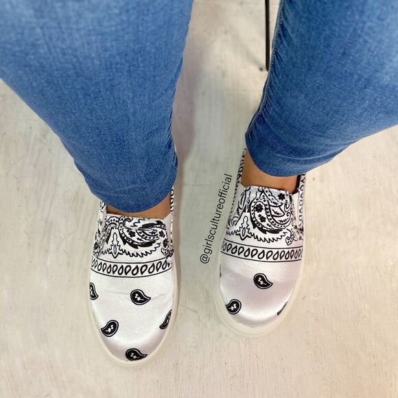 White Bandana Sneakers - Picture 3 of 4